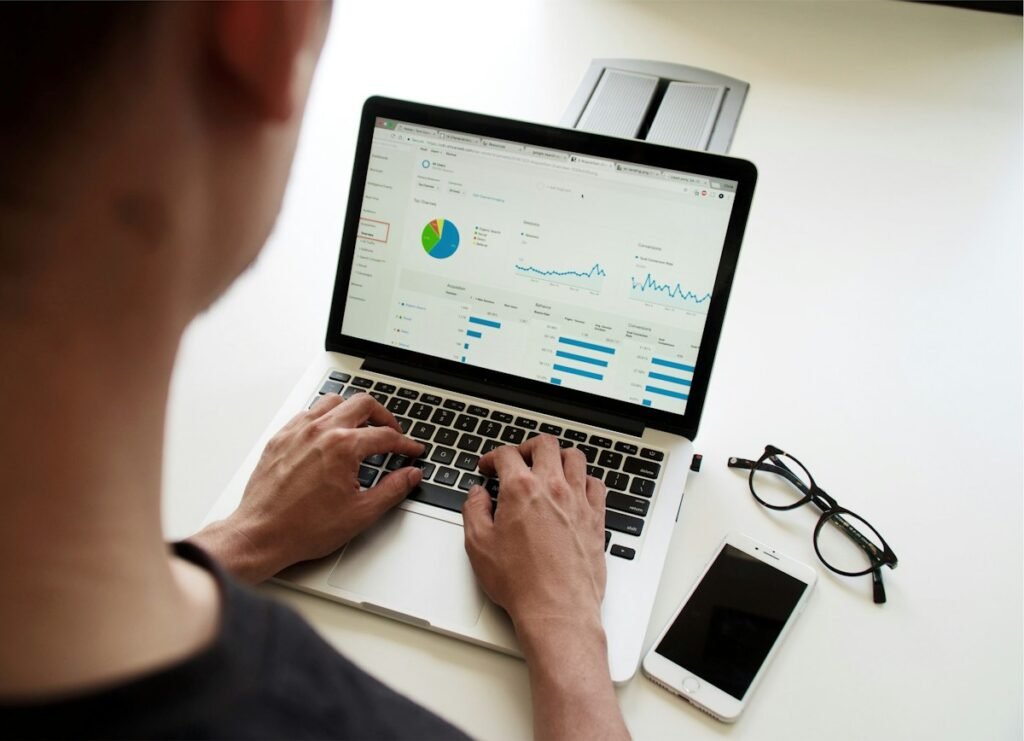 Marketing team reviewing a website